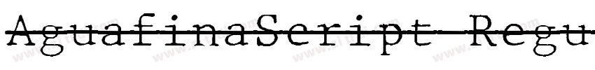 AguafinaScript Regul字体转换
